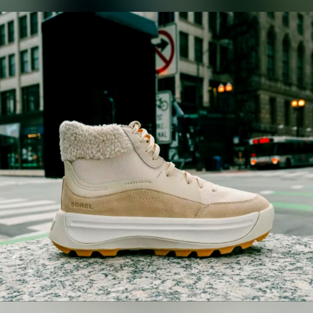Sorel ONA 503 MID COZY SNEAKER BOOTS Waterproof Tan Beige Size  9